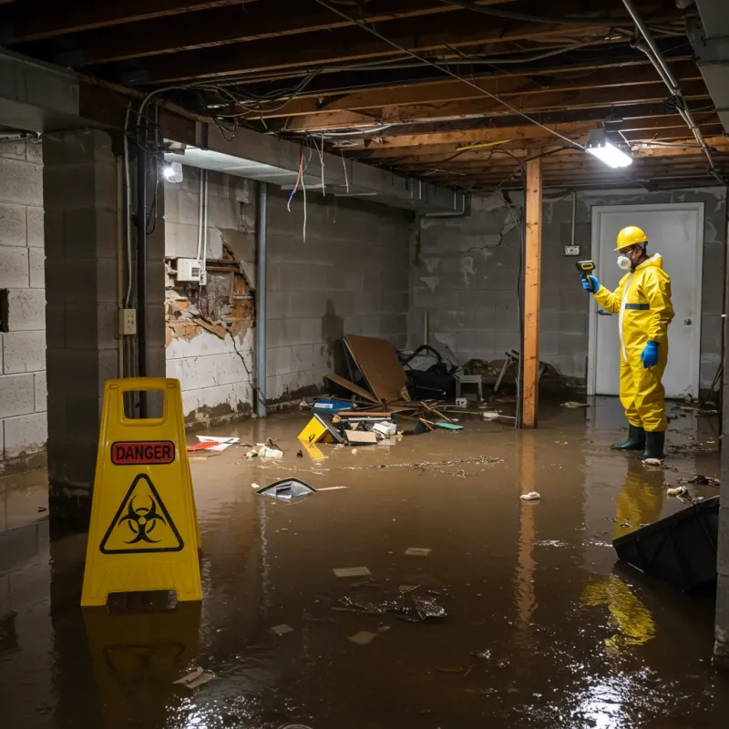 Flooded Basement Electrical Hazard in Salem, NJ Property